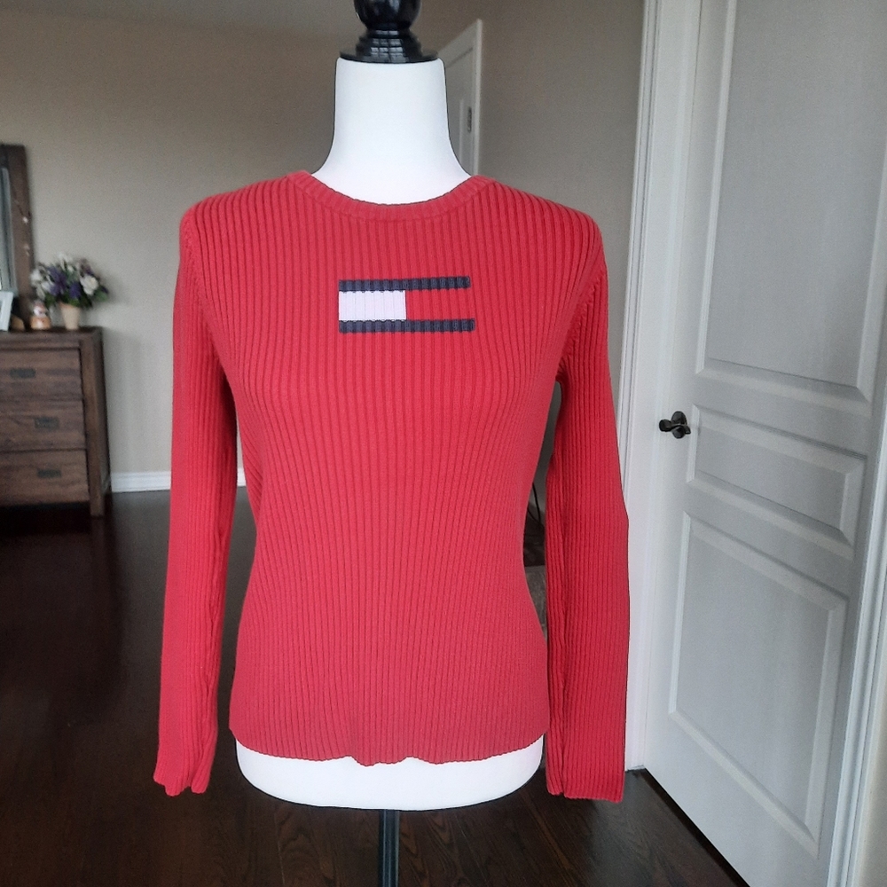 Tommy Hilfiger Red Sweater Size Medium